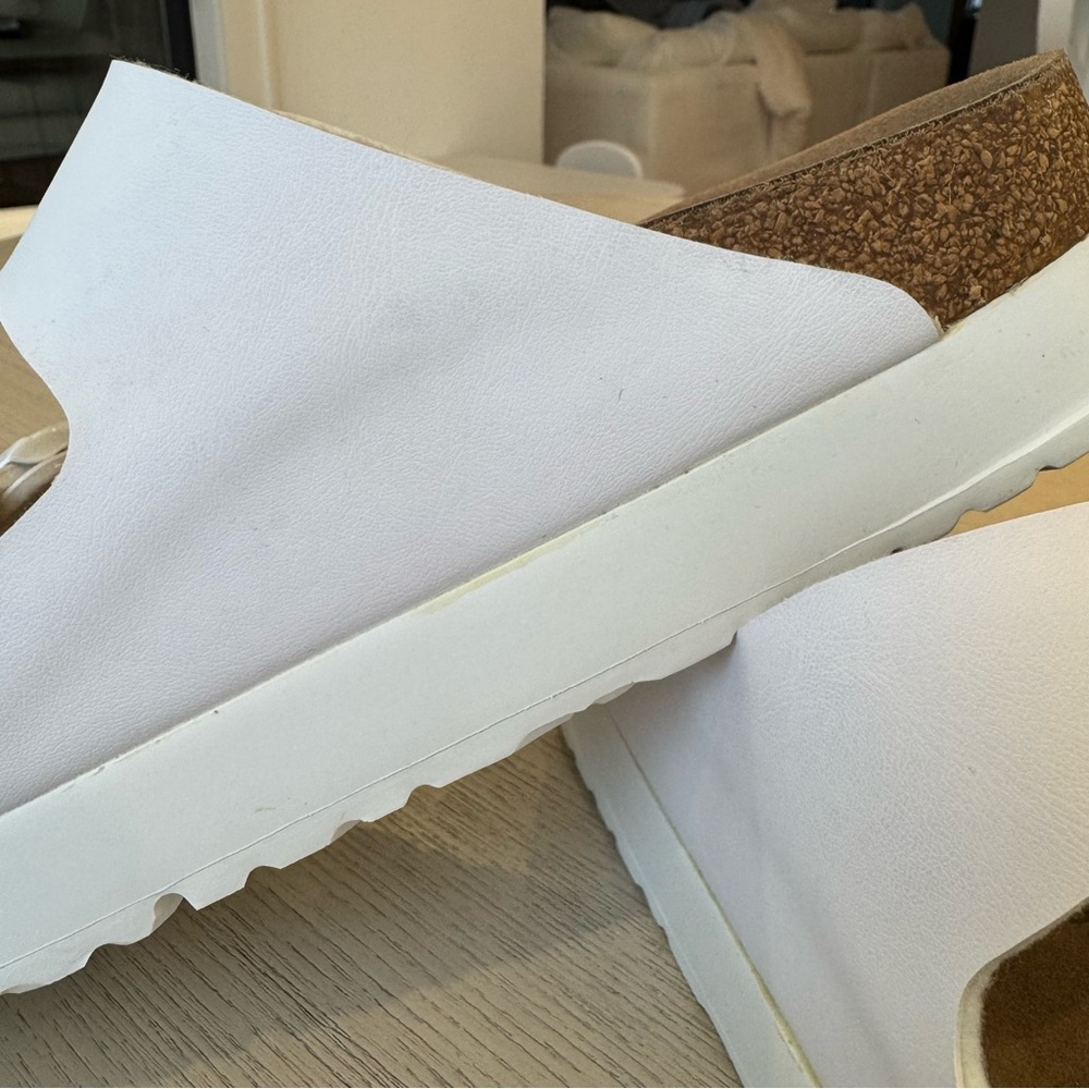 Birkenstock Papillio Arizona Flex Platform White Sandals 40 - Picture 4 of 12